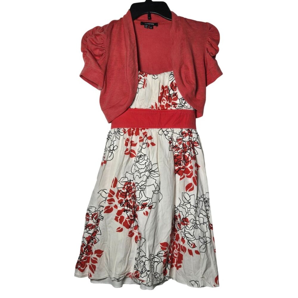 My Michelle Juniors Floral Babydoll Mini Dress Size 3 Y2K Fairy Whimsical‎ 2000s